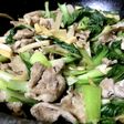 青梗菜と豚肉のバター炒め