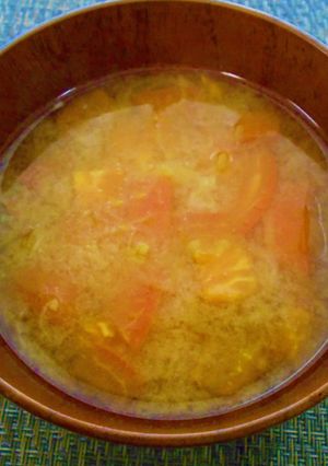 トマトとみょうがの味噌汁by草津市-レシピのメイン写真