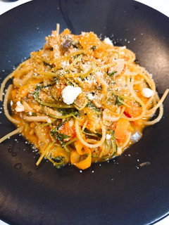 冷蔵庫整理にも!ツナと豆苗のトマトパスタ-レシピのメイン写真