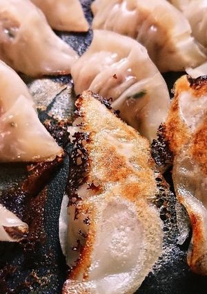 ホットプレートで大葉たっぷり羽根つき餃子-レシピのメイン写真