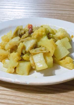 ホタテと長芋とカリフラワーのカレー風味煮-レシピのメイン写真