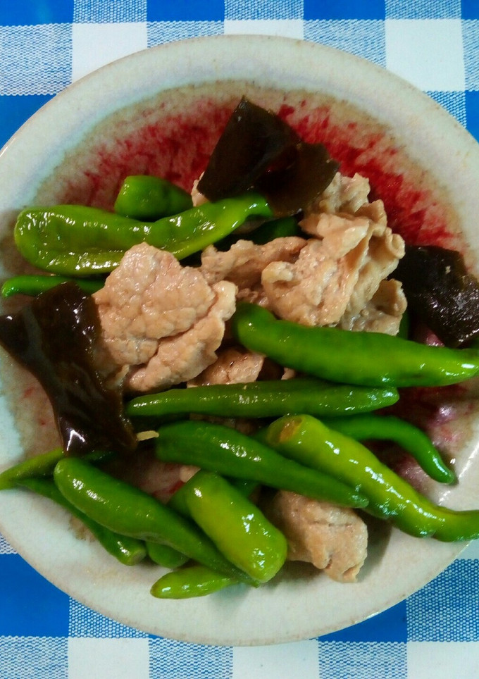 ししとうと豚肉のとろみ煮込み-レシピのメイン写真