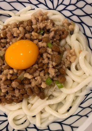 3分でズボラご飯！納豆そぼろうどん-レシピのメイン写真