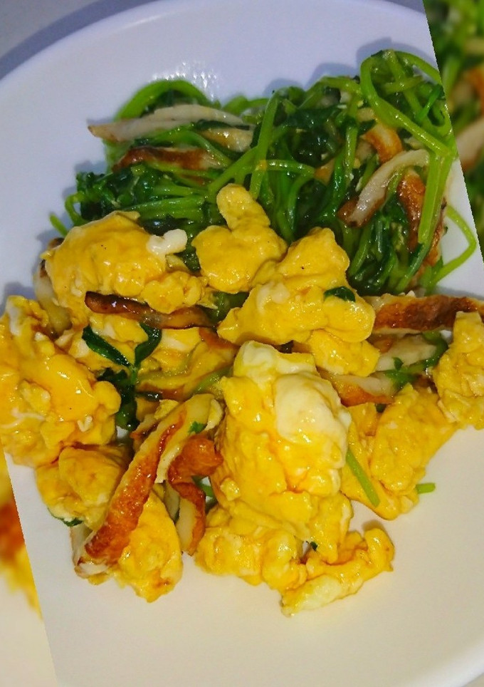 玉子と竹輪の豆苗炒め-レシピのメイン写真