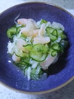 胡瓜・大根と海老の酢の物-レシピのメイン写真