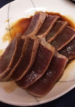 バター醤油でいただくトンボマグロのたたき-レシピのメイン写真