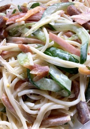 柿とミョウガのスパサラダ-レシピのメイン写真