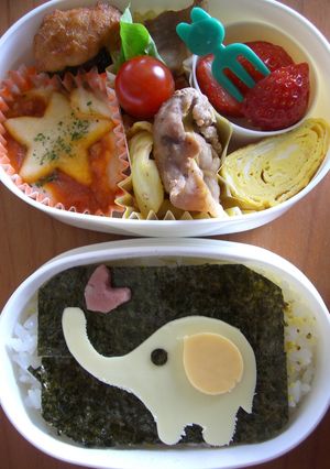ぞうさん弁当-レシピのメイン写真