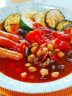 デミグラストマトスープの焼き野菜添え-レシピのメイン写真