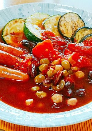 デミグラストマトスープの焼き野菜添え-レシピのメイン写真
