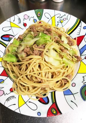 超楽々 キャベツナ塩レモンパスタ作ります-レシピのメイン写真