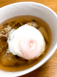 炊き込みご飯リメイク!月見出汁茶漬け-レシピのメイン写真