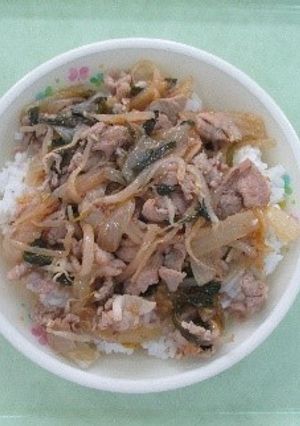 豚キムチ丼-レシピのメイン写真