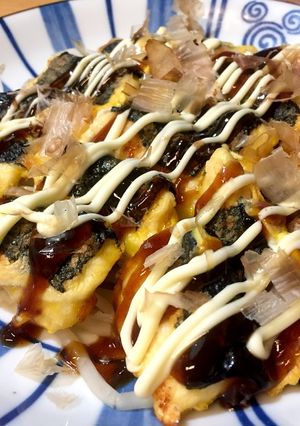 お好み焼き風☆海苔巻きチキンピカタ-レシピのメイン写真