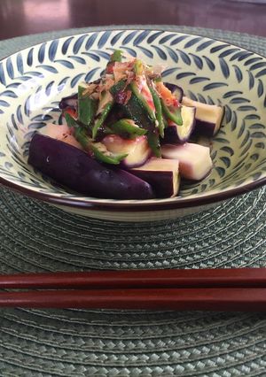 レンチン茄子の梅オクラ添え-レシピのメイン写真
