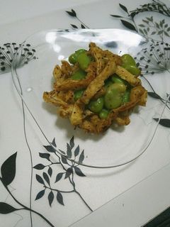 簡単小鉢♪そら豆と油揚げのマヨ炒め-レシピのメイン写真