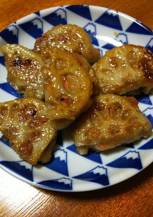 生姜たっぷり！レンコンのはさみ焼き-レシピのメイン写真