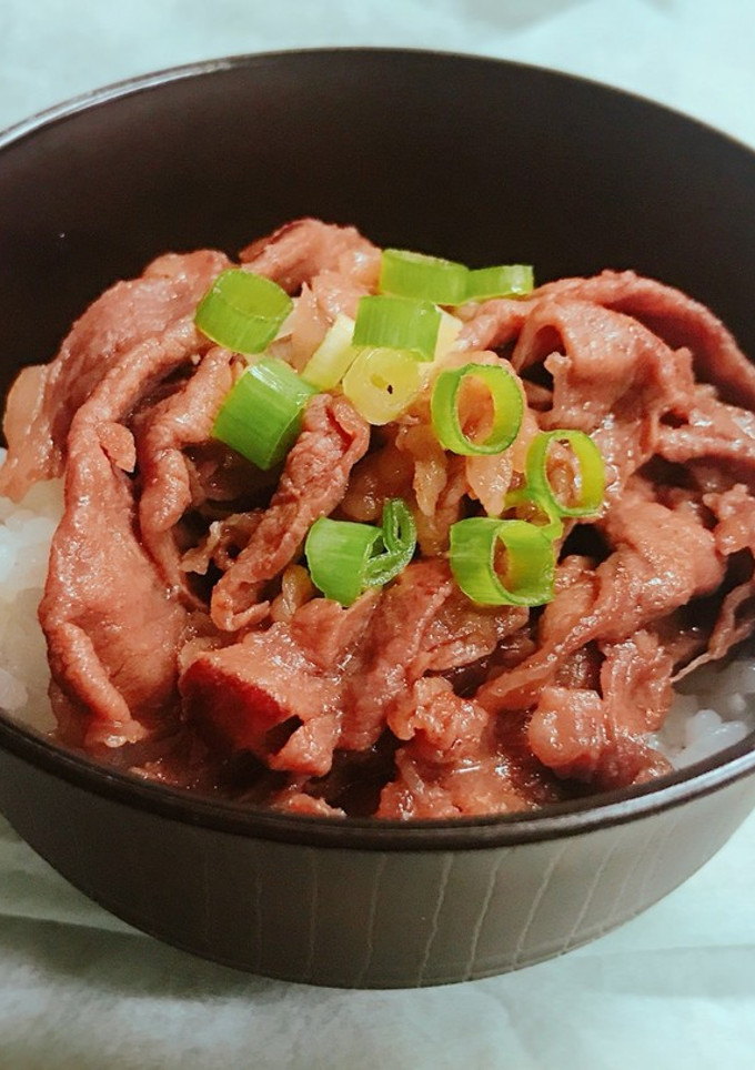 3分で！簡単♪薄切り牛肉のすき焼き風☆-レシピのメイン写真