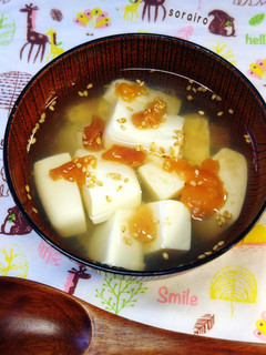 梅でさっぱり*すっぱ優しい豆腐のお吸い物-レシピのメイン写真