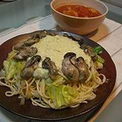 รูปของ アボカドの春パスタ