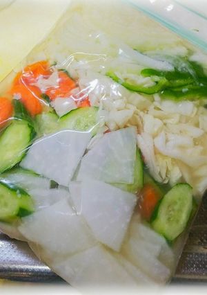 野菜をたっぷり食べたい！ 塩糀の浅漬け-レシピのメイン写真