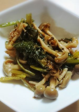 ほうれん草としめじのレンチンおひたし-レシピのメイン写真