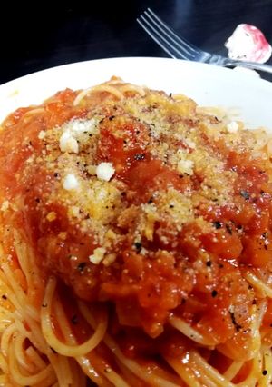トマトソースパスタ-レシピのメイン写真