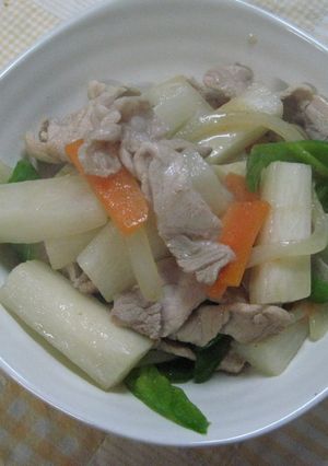 長いもと豚肉のオイスター炒め-レシピのメイン写真