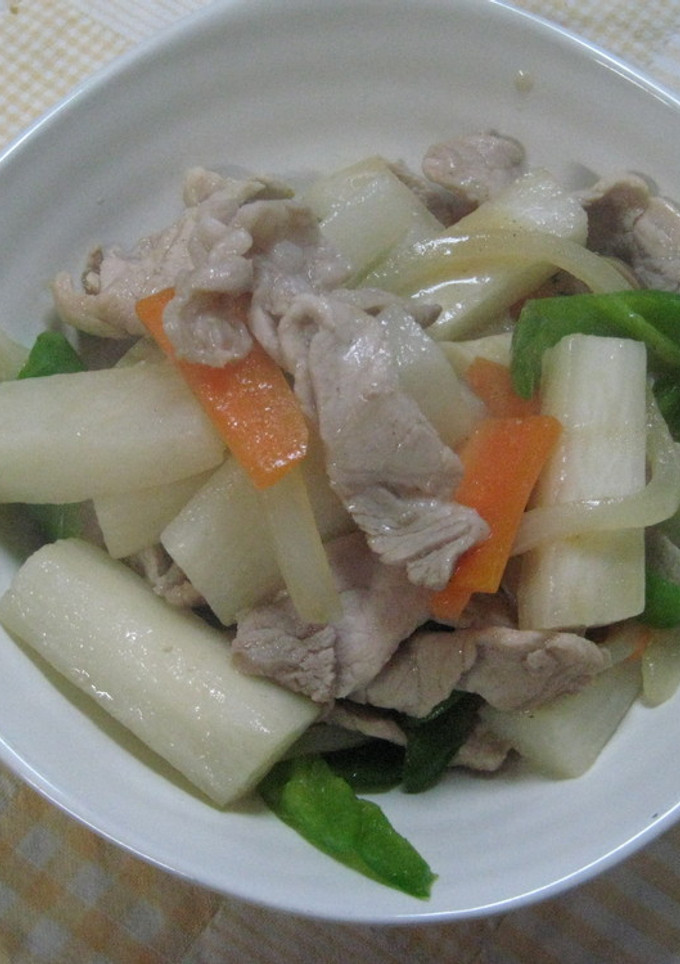長いもと豚肉のオイスター炒め-レシピのメイン写真