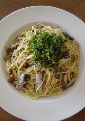 オイルサーディンとしめじの和風パスタ-レシピのメイン写真