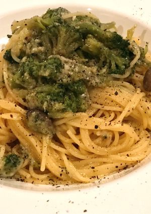 ♡アヒージョの残りオイルでチーズパスタ♡-レシピのメイン写真