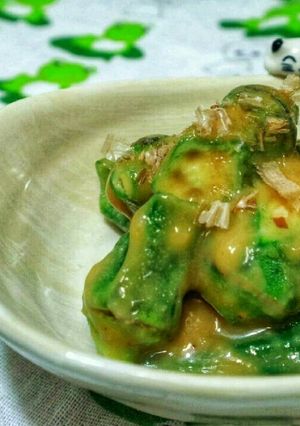 食卓にもう1品！オクラの辛子酢味噌和え-レシピのメイン写真