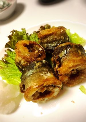 秋刀魚の梅しそロール-レシピのメイン写真