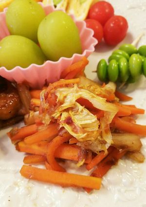 お弁当 人参と白菜のきんぴら鰹節かけ-レシピのメイン写真