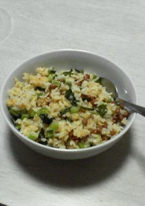パラパラ！納豆野沢菜チャーハン☆-レシピのメイン写真