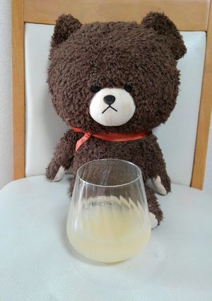 ピーチ果肉ゼリーソーダ-レシピのメイン写真