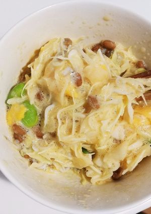 納豆、卵、キャベツでとろっとろふわふわ!-レシピのメイン写真