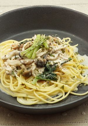 鮭ときのこのレモンクリームパスタ-レシピのメイン写真