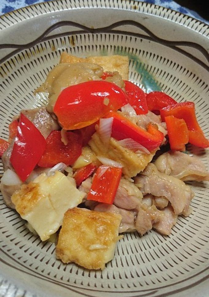 鶏もも肉と厚揚げのガーリックうま煮-レシピのメイン写真