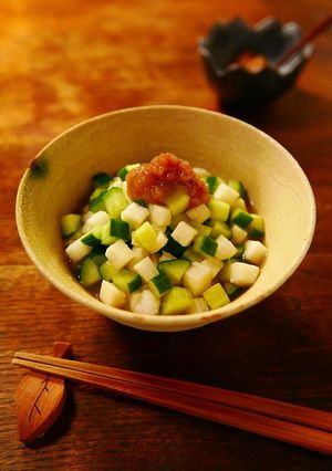 きゅうりと長いものわさびめんつゆ和え-レシピのメイン写真