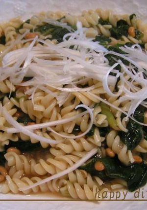 <和風>~ネギの香り~納豆あんかけパスタ-レシピのメイン写真