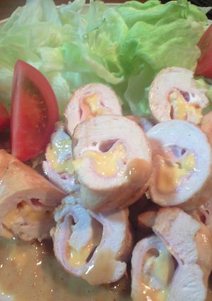 簡単鶏胸肉ロール焼き煮-レシピのメイン写真