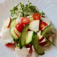 リンゴと野菜のサチャインチオイルサラダ