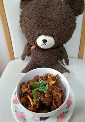 鯖の生干しを焼いてなめこと茄子の炒め-レシピのメイン写真