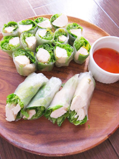 ☺簡単♪鶏ささみと三つ葉で細巻生春巻き☺-レシピのメイン写真