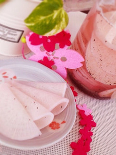 春にぴったりサクラ色大根♡甘酢漬け-レシピのメイン写真