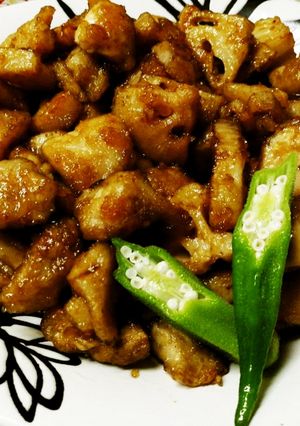 レンコンと鶏肉の甘酢炒め-レシピのメイン写真