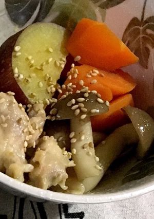 鶏モモとさつまいもの治部煮風-レシピのメイン写真