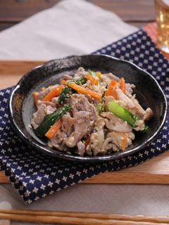 豚肉と野菜のボリューム☆ごま風味白和え-レシピのメイン写真