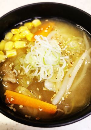 味噌ラーメン風春雨スープ-レシピのメイン写真
